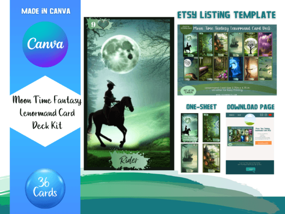 Download Fantasy Lenormand Card Canva Templates - Canva templates Collection