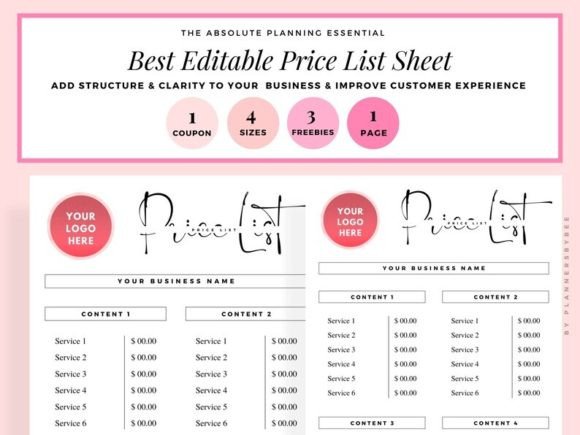 Download PRICE LIST Template Editable Restaurant - Template editable Collection