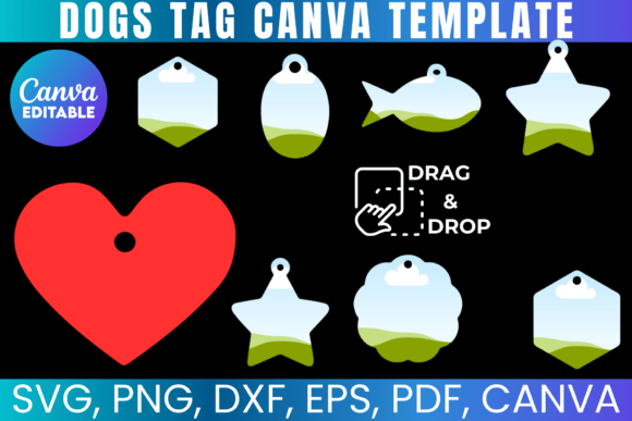 Download Dog Tag Canva Templates Bundle - Canva templates Collection