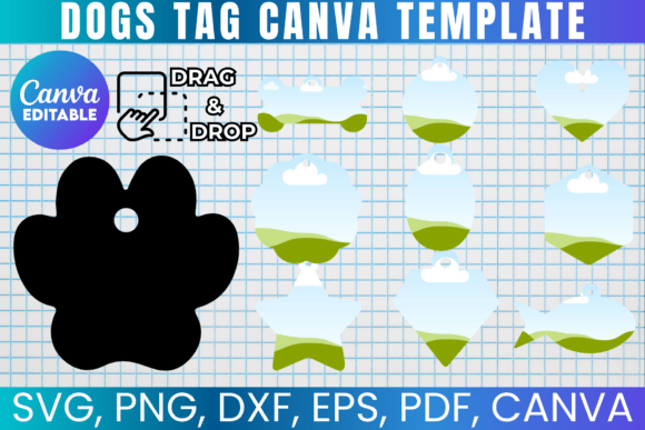 Download Dog Tag Canva Templates Bundle - Canva templates Collection
