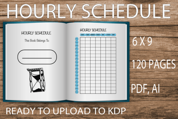 Download Hourly Schedule Template Planner KDP - Schedule template Collection
