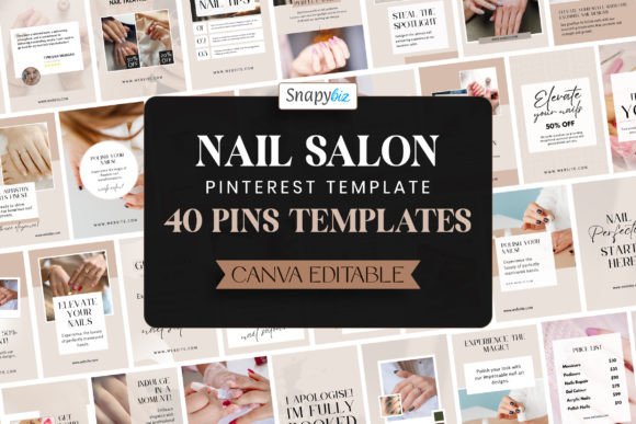 Download Nail Salon Pinterest Template Editable - Template editable Collection