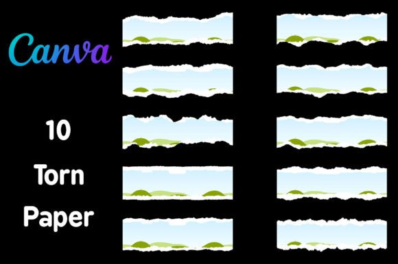 Download Torn Paper Frame Canva Template Editable - Template editable Collection