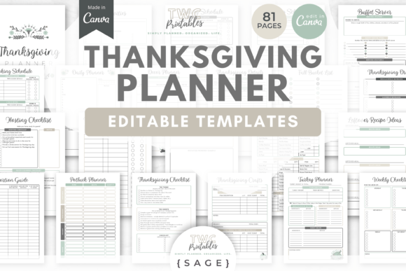Download Thanksgiving Planner Canva Templates 6 - Canva templates Collection