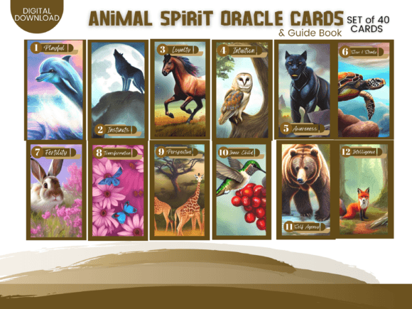 Download Animal Oracle Cards Kit Canva Templates - Canva templates Collection