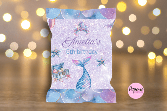 Download Mermaid Chip Bag Template Editable - Template editable Collection