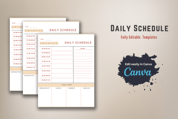 Download Editable Daily Schedule Template - Schedule template Collection