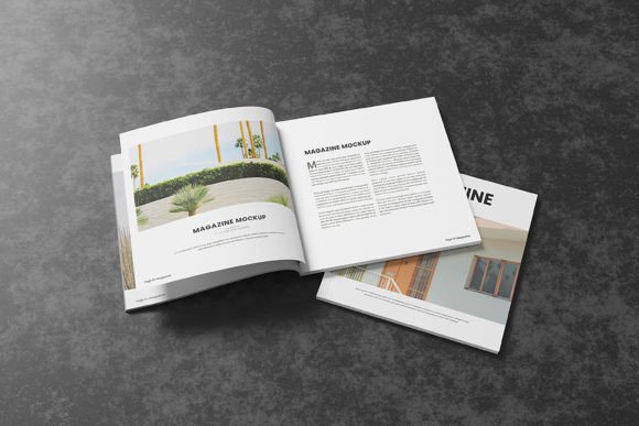 Download Minimalist Square Magazine Mockup - Magazine mockup Collection