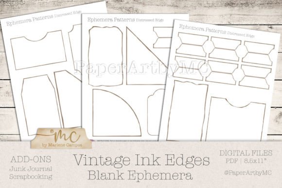Download Vintage Ink Edge Blank Ephemera Template - Ephemera templat Collection